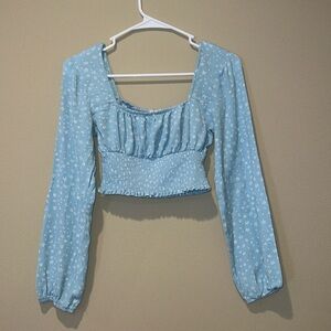 LA Hearts 2 long sleeve crop tops